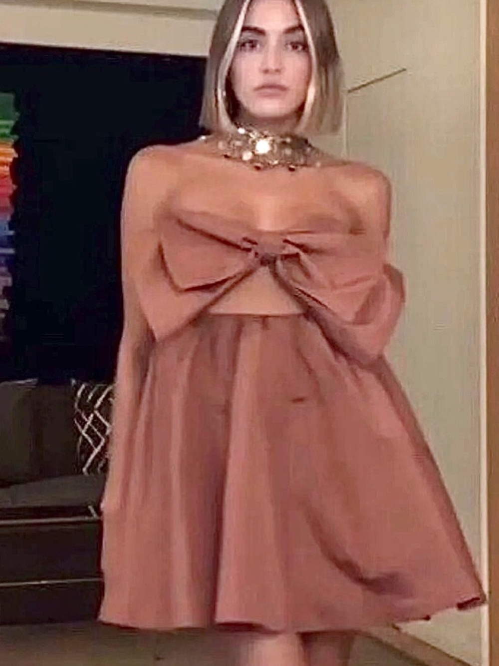 NWT ZARA CUT OUT BOW TAFFETA DRESS M